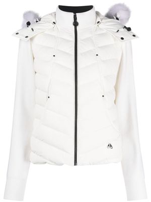 Moose Knuckles hooded panelled padded jacket - White