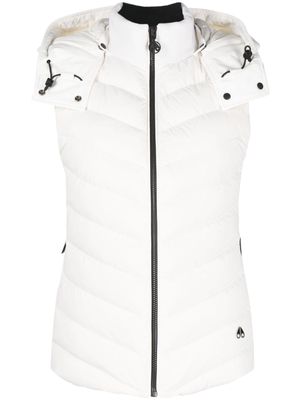 Moose Knuckles hooded quilted gilet - White