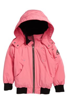 Moose Knuckles Kids' 600 Fill Power Down Bomber Jacket in Arctic Rose