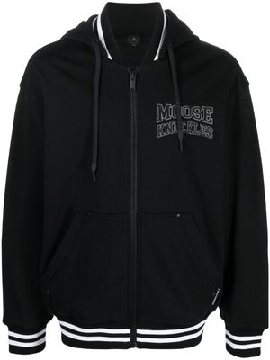 Moose Knuckles logo-appliqué cotton jacket - Black