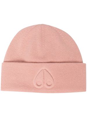 Moose Knuckles logo-embroidered rib-knit beanie - Pink