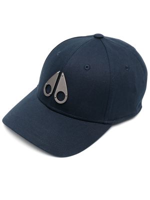 Moose Knuckles logo-plaque cotton cap - Blue