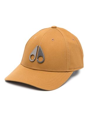 Moose Knuckles logo-plaque cotton cap - Brown