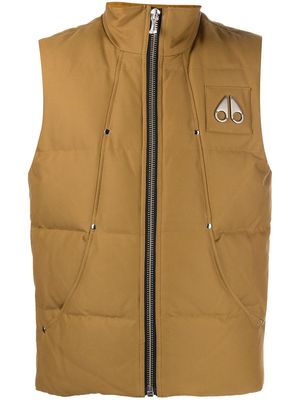 Moose Knuckles Montreal logo-plaque gilet - Brown