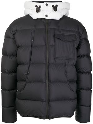 MOOSE KNUCKLES multi-pocket hooded padded jacket - Black