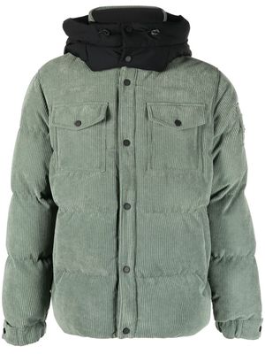 Moose Knuckles padded hooded corduroy jacket - Green