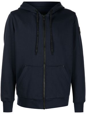 Moose Knuckles padded-panel zip-up hoodie - Blue
