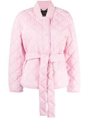 Moose Knuckles Queensway belted quilted jacket - Pink