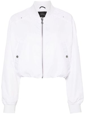 Moose Knuckles Rougemont logo-appliqué cropped jacket - White