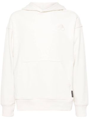 Moose Knuckles Serge logo-embroidered hoodie - White