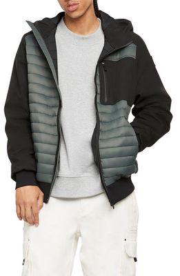 Moose Knuckles Sherwood Water Resistant Quilted Bomber Jacket in Forrest Hill
