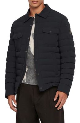 Moose Knuckles Westmore Quilted Down Shirt Jacket in Black