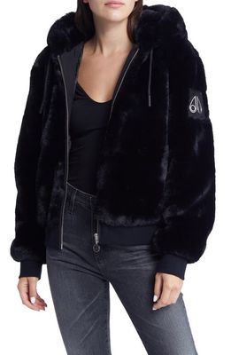 Moose Knuckles Women's Portland Bunny Faux Fur Coat in Black