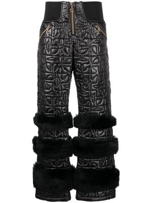 Moose Knuckles x Telfar quilted shearling trousers - Black