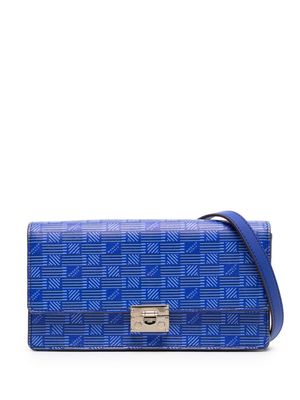 Moreau Gigi monogram-pattern leather shoulder bag - Blue
