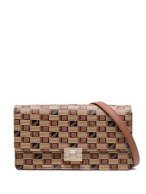 Moreau Gigi monogram-pattern leather shoulder bag - Brown