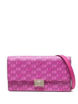 Moreau Gigi monogram-pattern leather shoulder bag - Pink