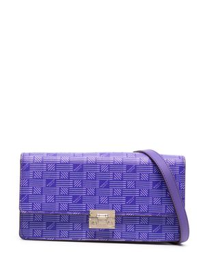 Moreau Gigi monogram-pattern leather shoulder bag - Purple