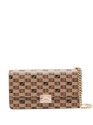 Moreau Gigi Moreaunette-canvas clutch bag - Brown