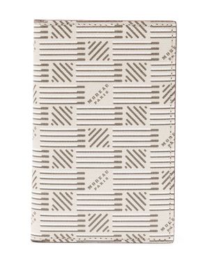 Moreau logo-print bi-fold leather wallet - Neutrals