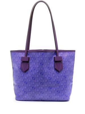 Moreau logo-print leather tote bag - Purple