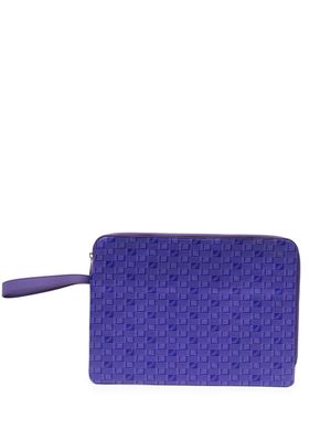 Moreau monogram-print leather laptop case - Purple