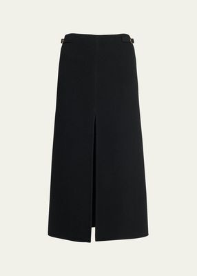 Morelos Cashmere Skirt with Tightening Straps