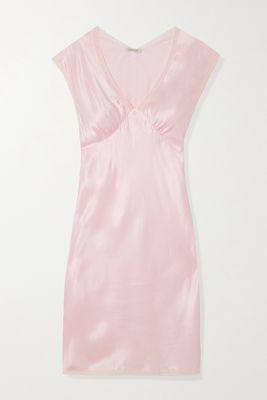 Morgan Lane - Cordelia Lace-trimmed Satin Nightdress - Pink