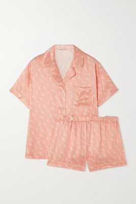 Morgan Lane - Katelyn Fiona Printed Crepe Pajama Set - Pink