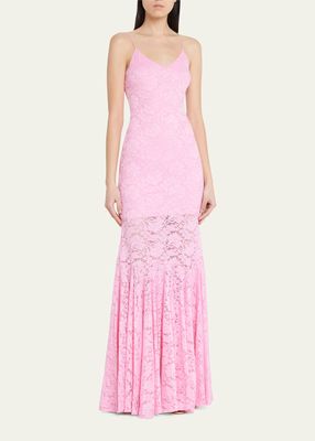 Morgana Floral Lace Mermaid Gown
