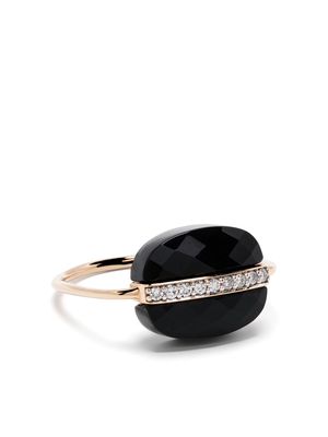 Morganne Bello 18kt rose gold onyx and diamond ring