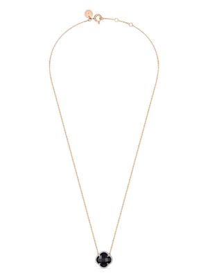 Morganne Bello 18kt rose gold Victoria onyx and diamond necklace - Pink