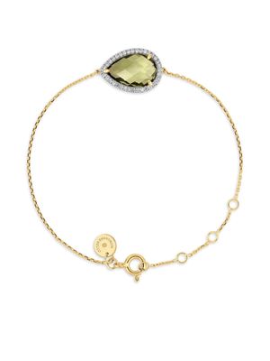 Morganne Bello 18kt yellow gold Alma diamond and quartz bracelet