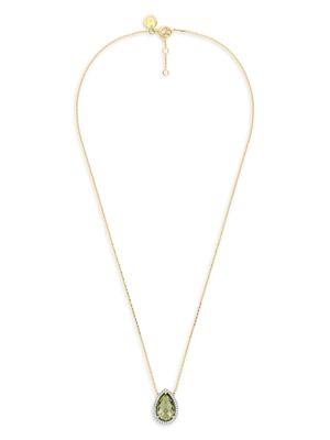 Morganne Bello 18kt yellow gold Alma diamond and quartz necklace