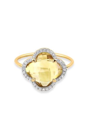 Morganne Bello 18kt yellow gold citrine diamond ring