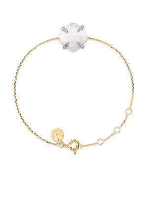 Morganne Bello 18kt yellow gold Victoria mother-of-pearl and diamond bracelet