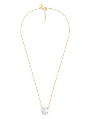 Morganne Bello 18kt yellow gold Victoria mother-of-pearl and diamond necklace