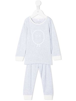MORI embroidered-logo pajamas - Grey
