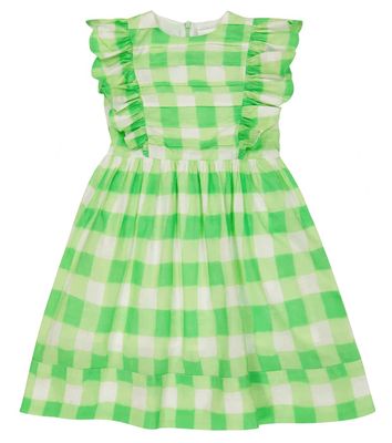 Morley Breeze checked ruffled cotton dress