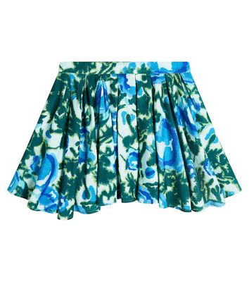 Morley Floral cotton-blend skirt