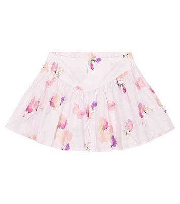 Morley Floral-print cotton miniskirt