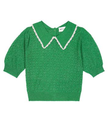 Morley Saxy collared Lurex® sweater