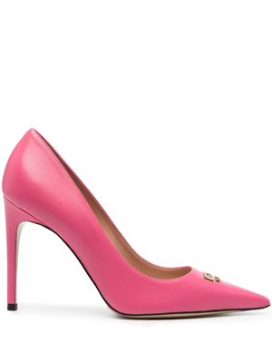 Moschino 100mm logo-lettering pumps - Pink