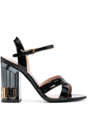 Moschino 110mm patent-leather sandals - Black