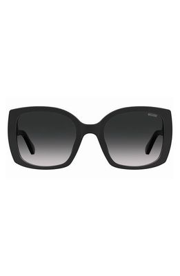 Moschino 54mm Gradient Square Sunglasses in Black /Grey Shaded