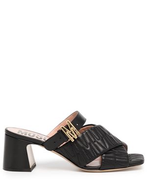 Moschino 60mm leather mules - Black