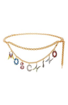 Moschino '60s Lettering Chain Belt in Fantasy Print Only One Colour