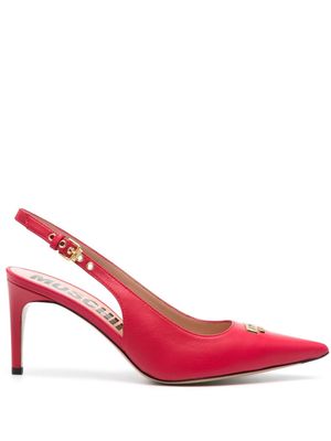 Moschino 75mm slingback leather pumps - Red