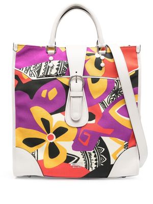 Moschino abstract-pattern tote bag - Purple