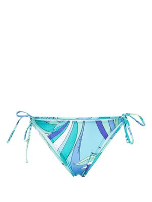 Moschino abstract-print bikini bottoms - Blue